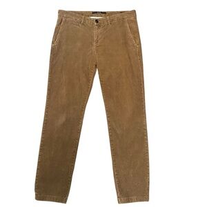 Boggi Milano Corduroy Tan Slash Front Pocket Trousers  Sz 36